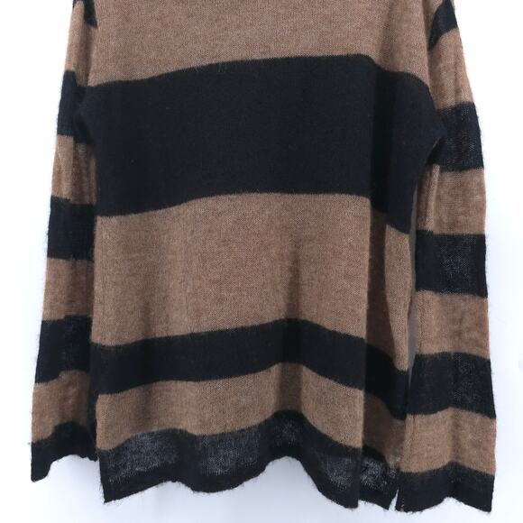 Free People Oversize Lulu Rugby Stripe Cowl Alpaca Wool Stretchy Sheer Sweater S - Picture 10 of 10